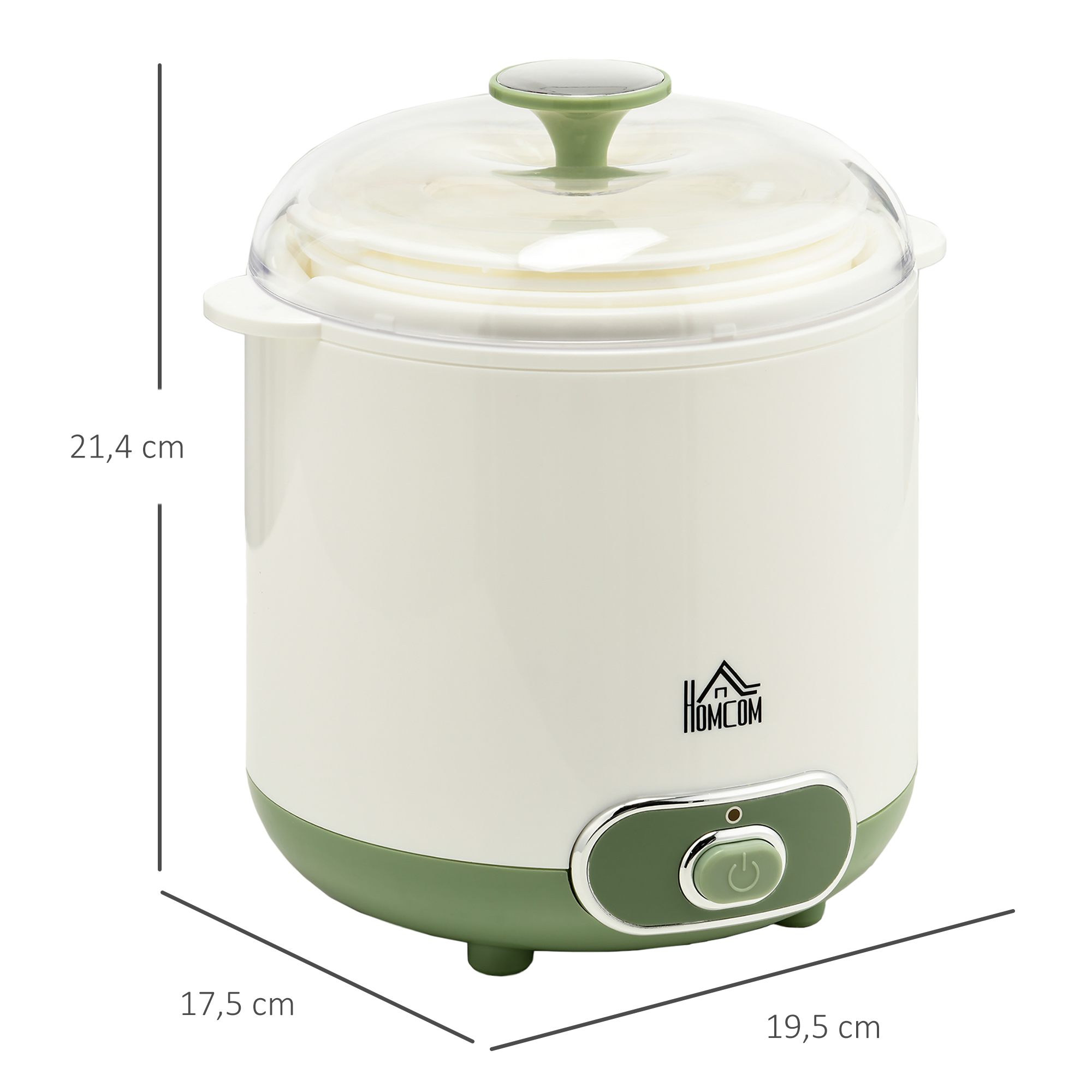 Jogurtimasin, 1,5 l, sõela ja kaanega, 20 W, valge, 19,5 x 17,5 x 21,4 cm - Image 3