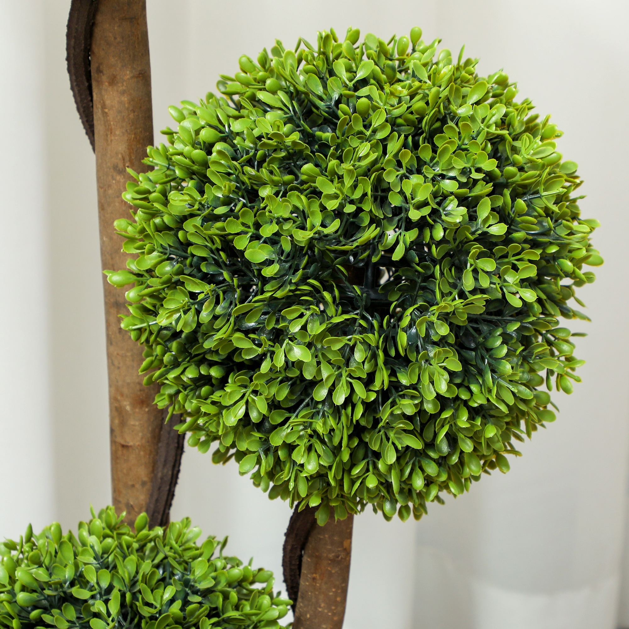 Mākslīgais buksuss podā, 2 gab. komplekts, zaļš un melns, 90 cm - Image 9