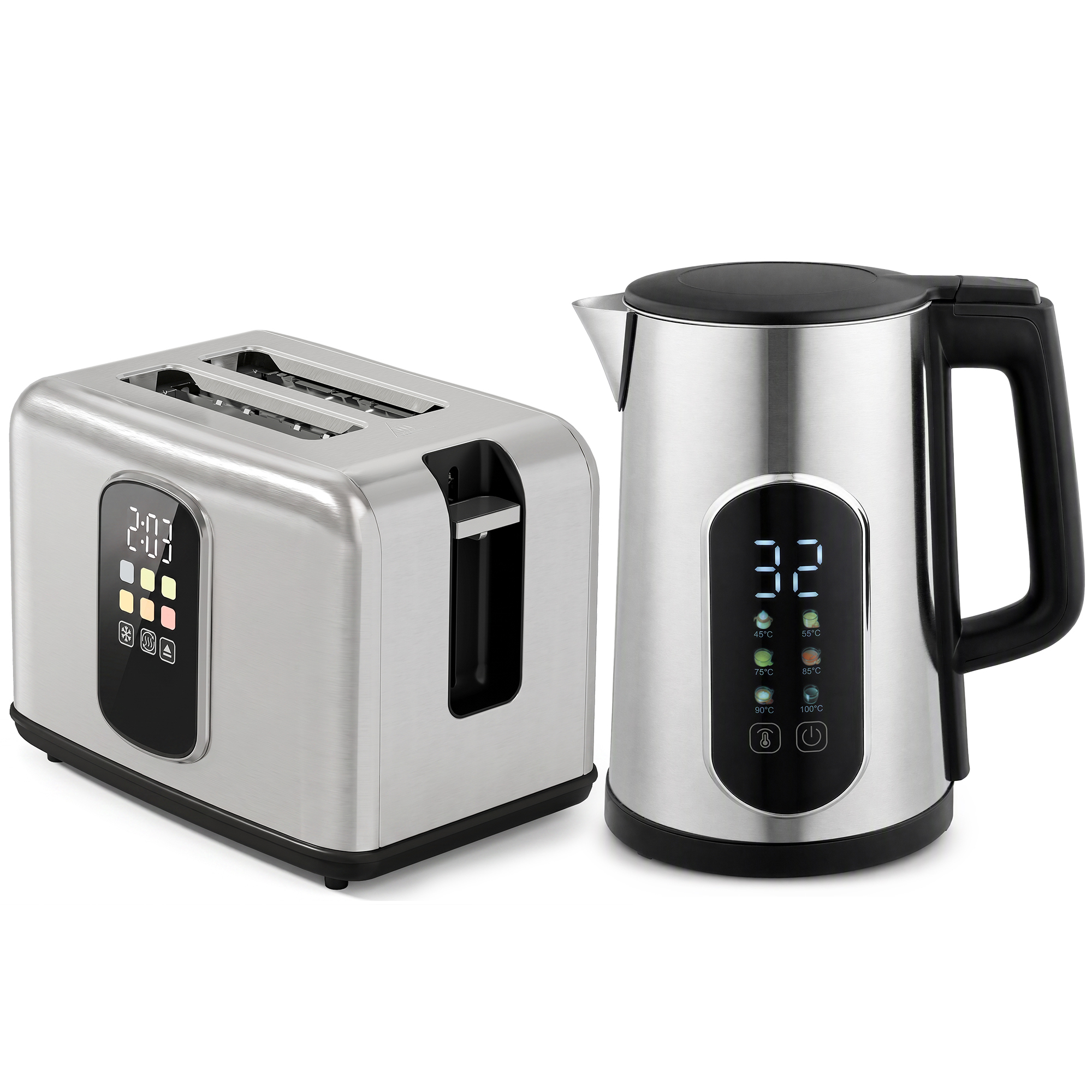 Veekeetja ja rösteri komplekt, 1,5 l, 2200 W, hõbedane