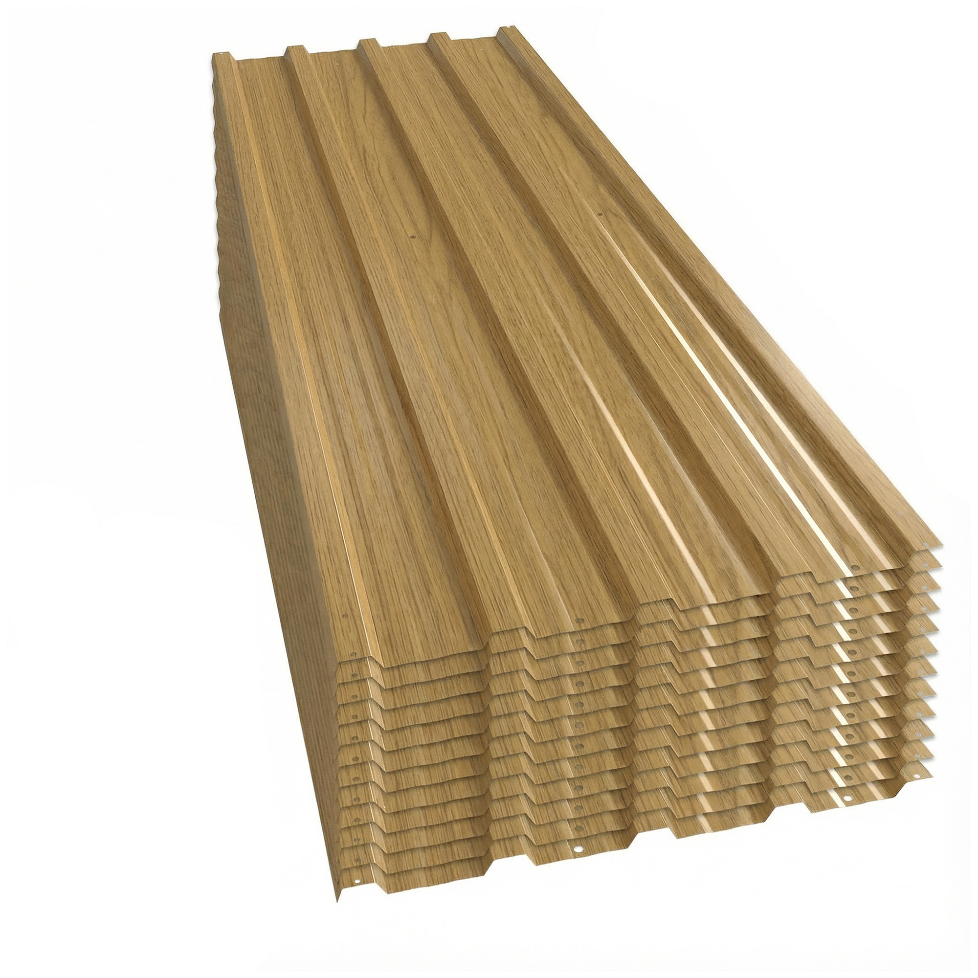 Trapetsprofiiliga katusepleki, 12 tk, 129 x 45 cm, tsingitud teras
