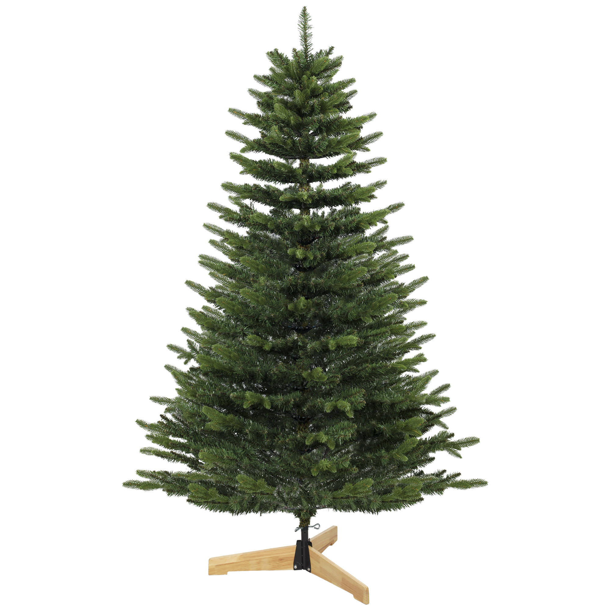 Kunstlik jõulukuusk puidust jalaga, roheline, 180 cm, Ø120 cm