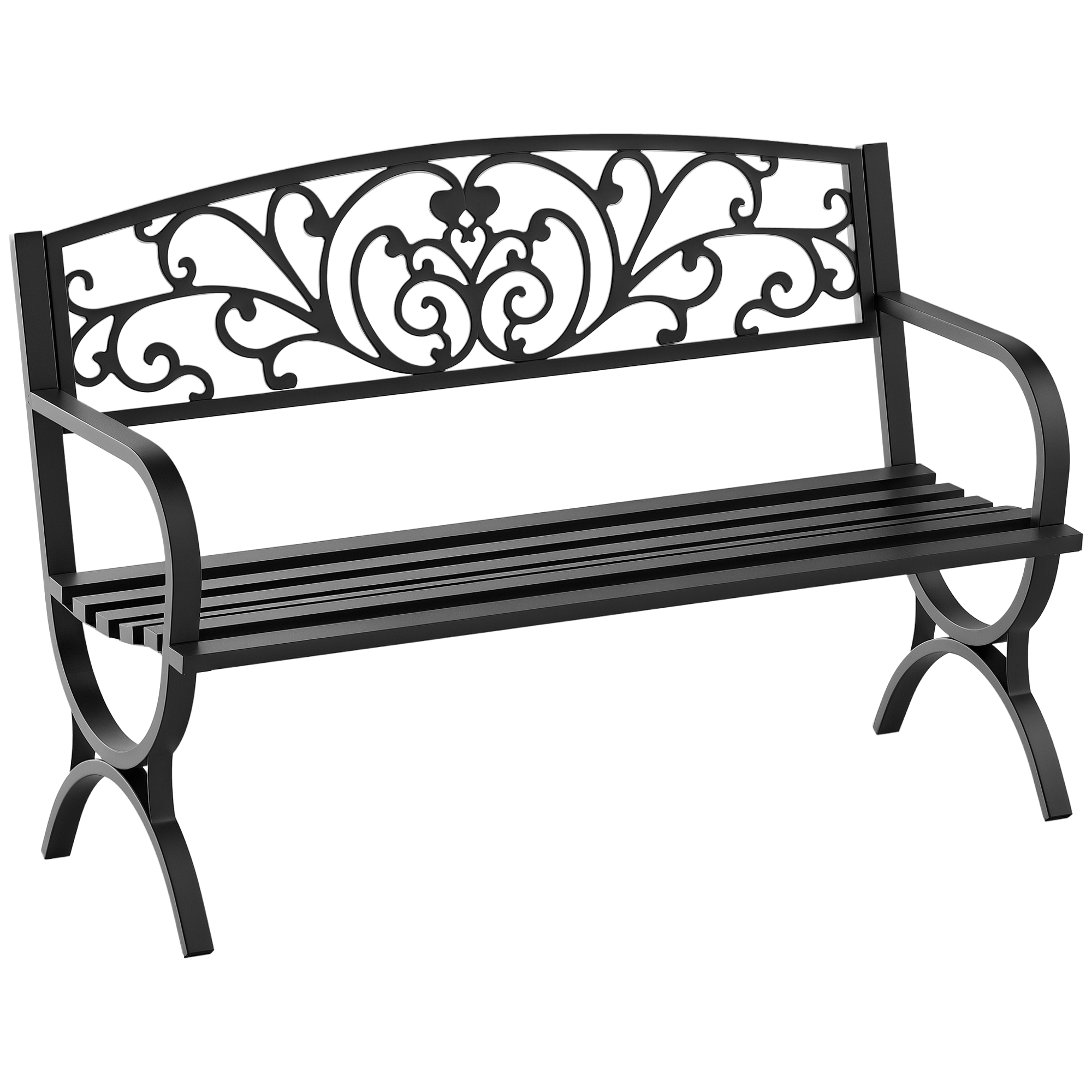 2-kohaline aiapink, metall, must, 127 x 60 x 85 cm