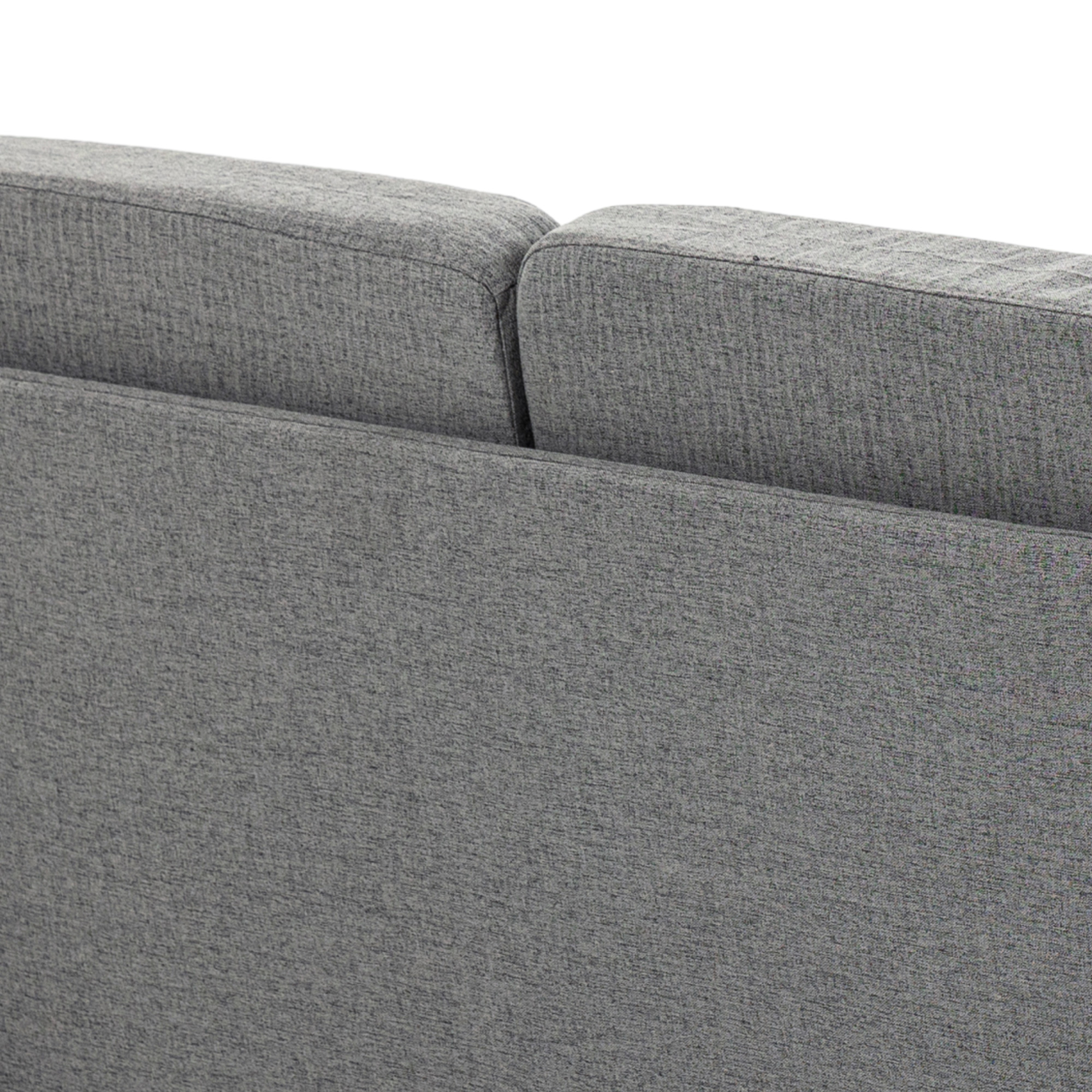 Dvivietė sofa, pilka, lino išvaizdos audinys, medinės kojos, 141 x 70 x 78 cm - Image 9