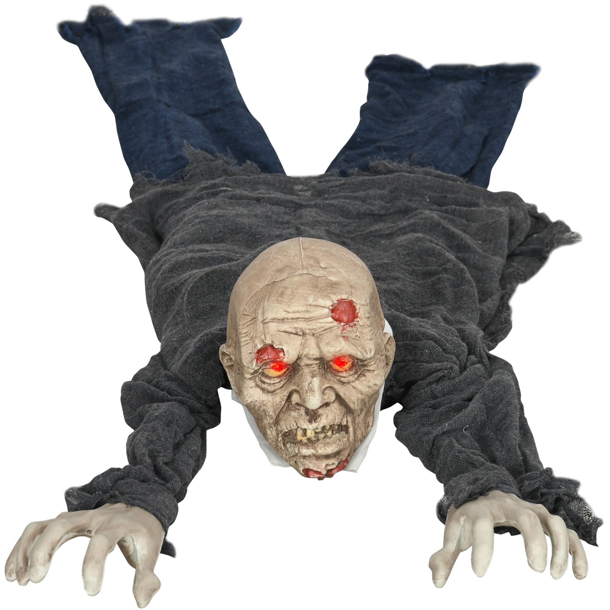 Halloweeni dekoratsioon zombi LED-silmadega, ulub ja roomab, heli- ja liikumisanduriga, patareitoitel, 159 cm