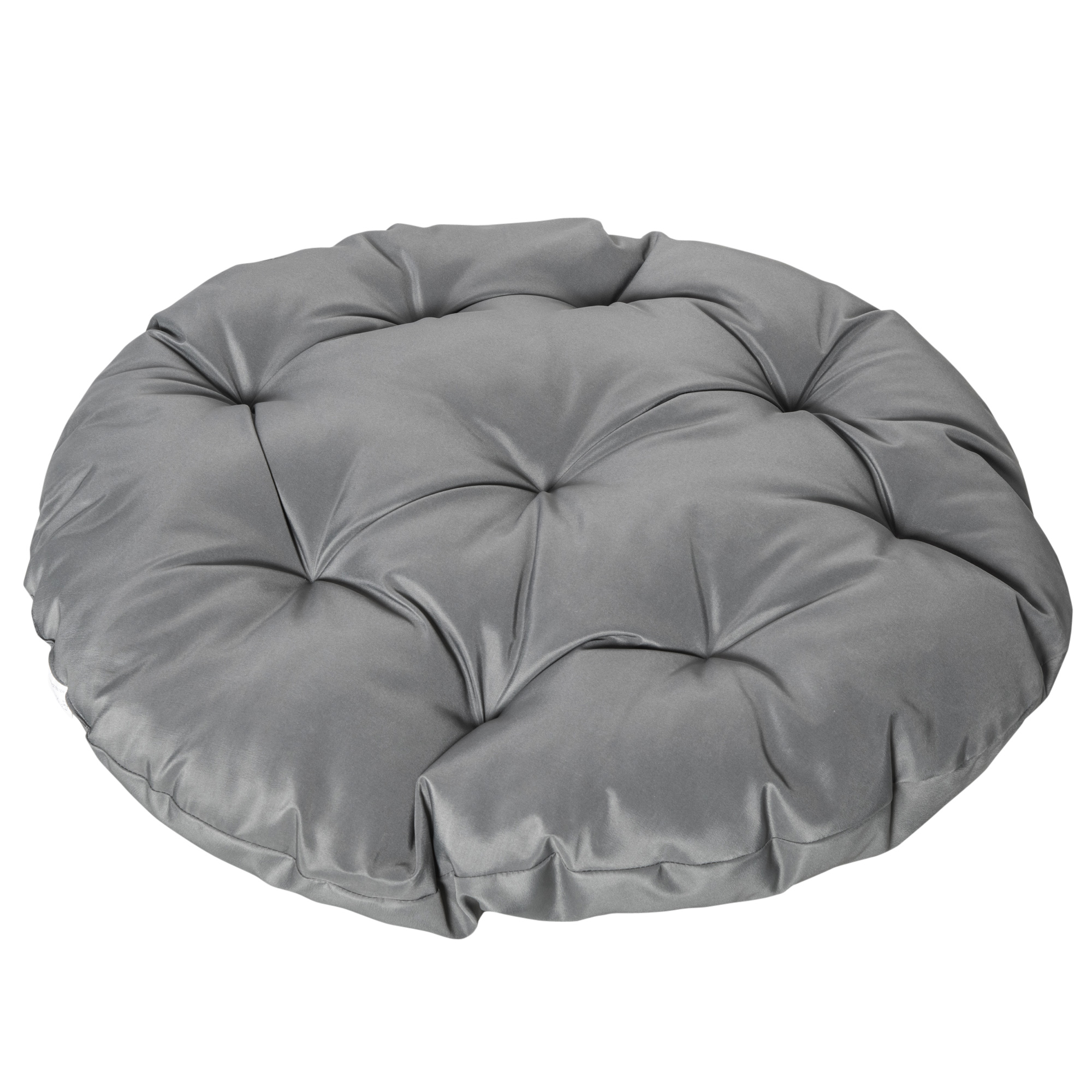 Papasan tipa krēsls ar spilvenu, grozāms 360°, PE rotangs, pelēks, 87 x 97 x 86 cm - Image 8