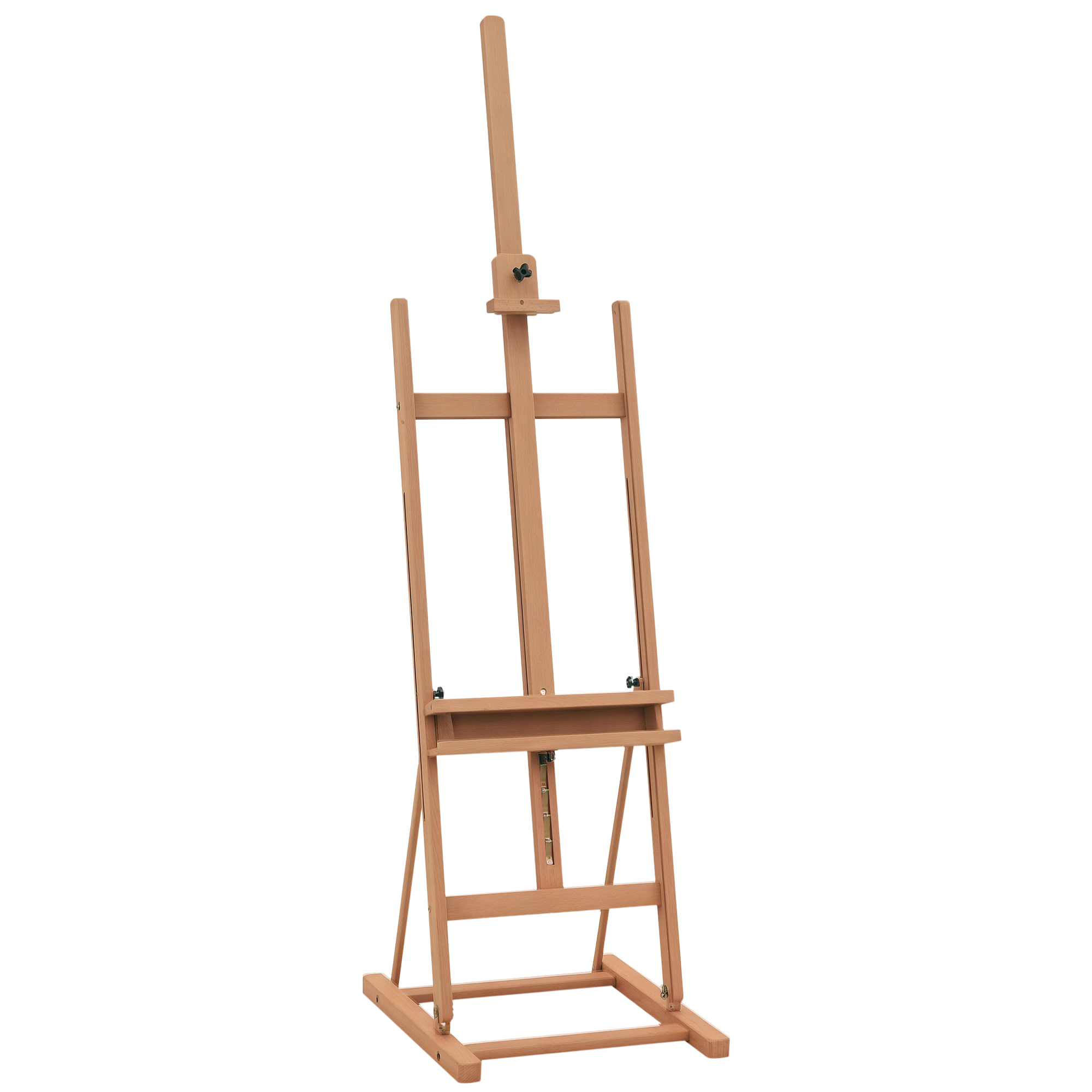 Reguleeritava kõrguse ja kaldega molbert, pöökpuit, naturaalne, 53 x 50,5 x 171-230 cm