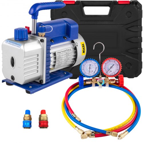 113 l/min (6,8 m³/h) 246 W (1/3 AG) vakuuminis siurblys HVAC šaldymui R22 R12 R134A R502
