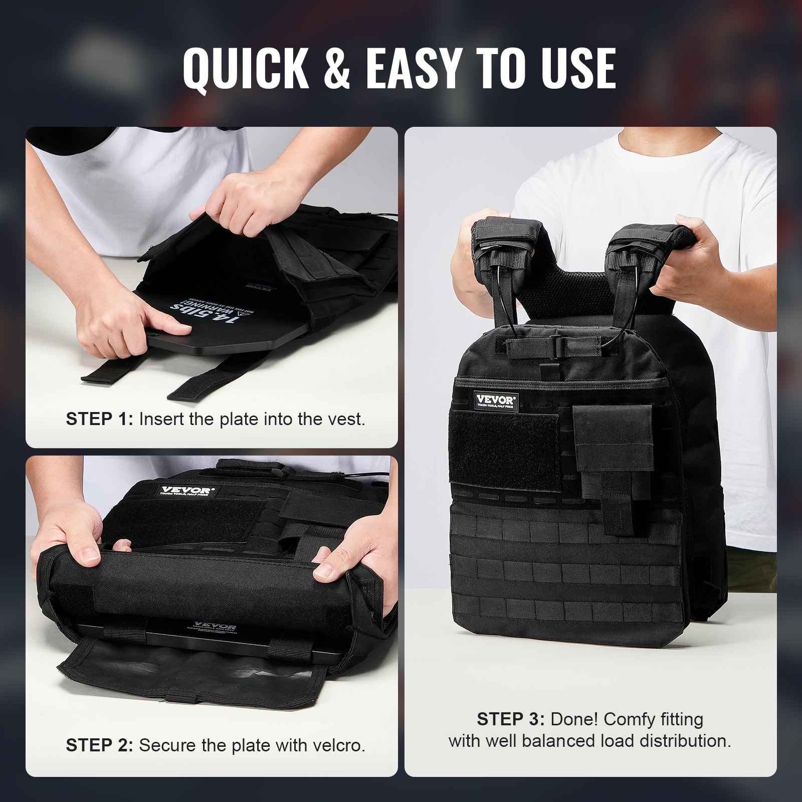 Svaru vestes plāksnes, 6,6 kg pāris, tērauda plāksnes, ergonomiska forma - Image 7