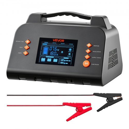 Nutikas akulaadija 25 A, 6 V / 12 V / 24 V, 9,7 cm LCD-ekraaniga