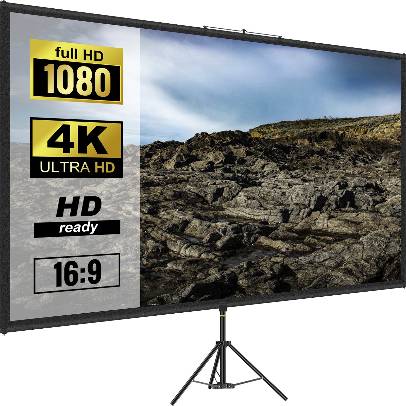Projektora ekrāns ar statīvu DM-ABS-70, 178 cm, 16:9, 4K HD - Image 2