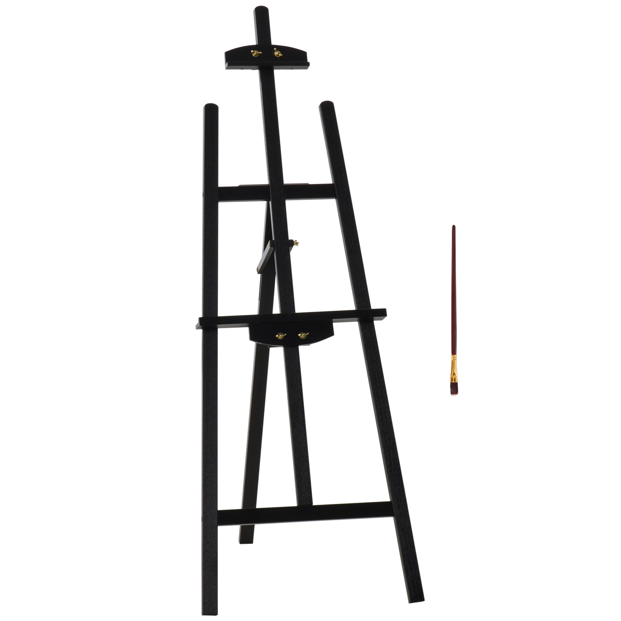 Maalialus männipuidust, must, 134,5 cm, lõuendile kuni 108 cm